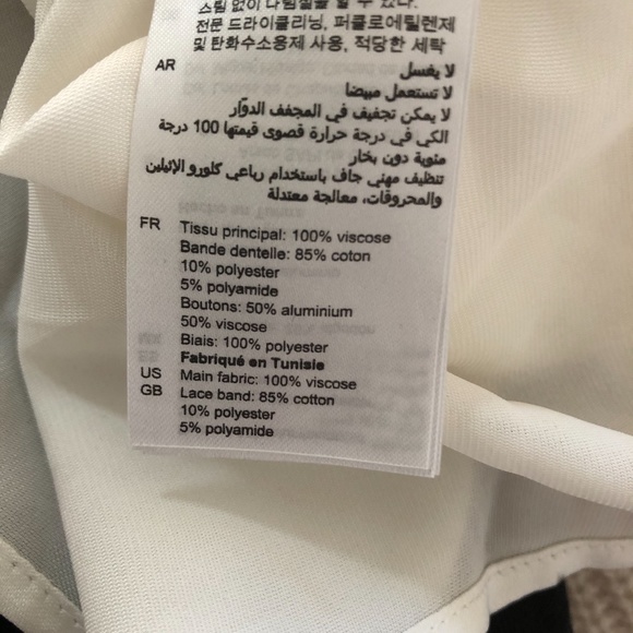 ❌SOLD❌Sandro high neck ruffle lace inset top - Picture 13 of 14